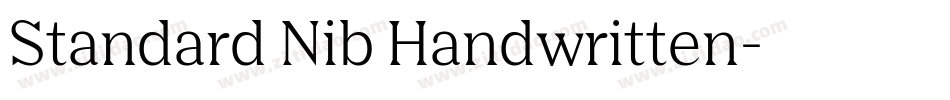 Standard Nib Handwritten字体转换